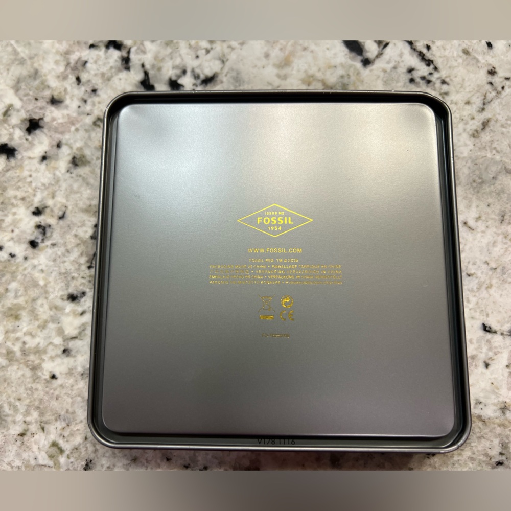 Men’s Fossil bi-fold black leather wallet - Picture 2 of 7